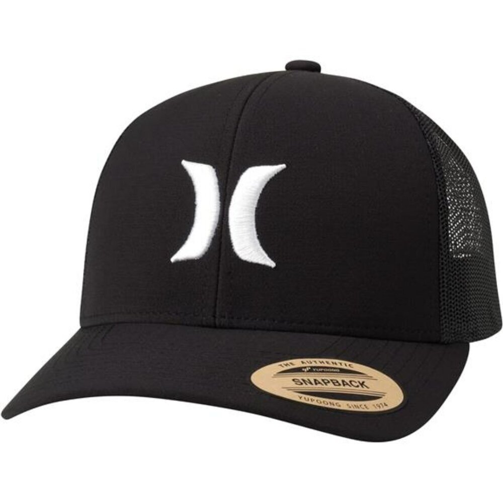 Black Mesh Trucker Hat Snapback Baseball Cap for Men Adjustable Summer Sun Hat
